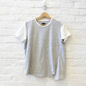 ⭐️ 2 for $25 • LNDR || Short Sleeve Tuck Tee Slit Tie Blue Gray Small US 4-6